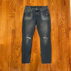 Lucky Brand Lolita Skinny distressed jeans with raw hem